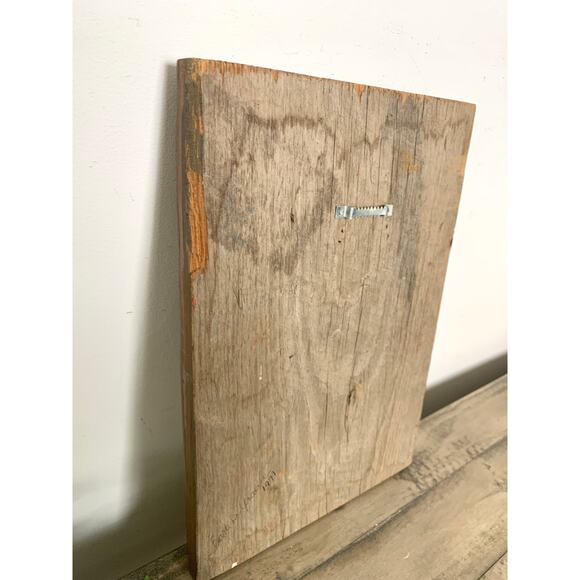 Vintage 1971 Hand-Painted Wooden Painting Apples in Basket Rustic Farmhouse Art - Picture 9 of 10